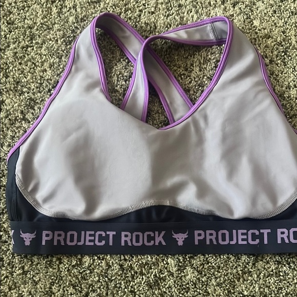 Under Armour Project Rock Gray and Purple Activewear Set - Picture 5 of 7